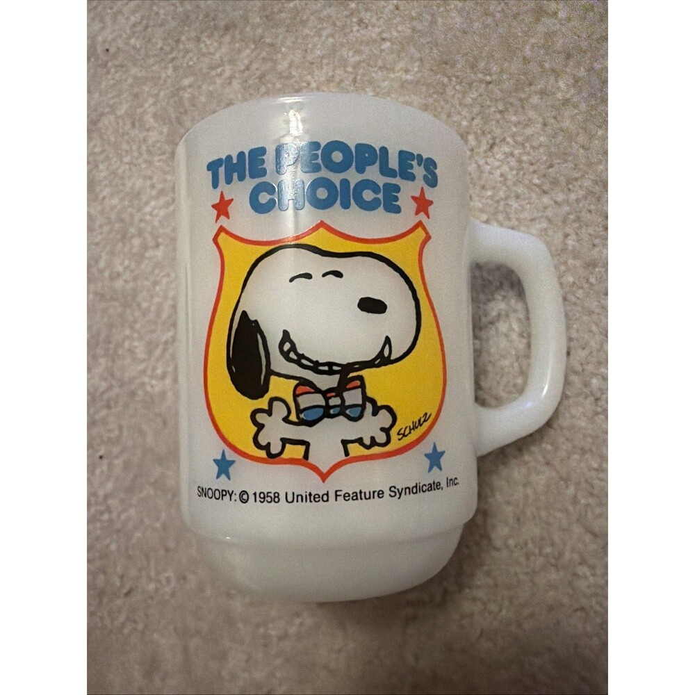 1980 vintage Peanuts Snoopy campaign mug #4 The People's Choice